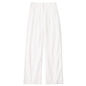 Abercrombie linen-blend tailored wide leg pant